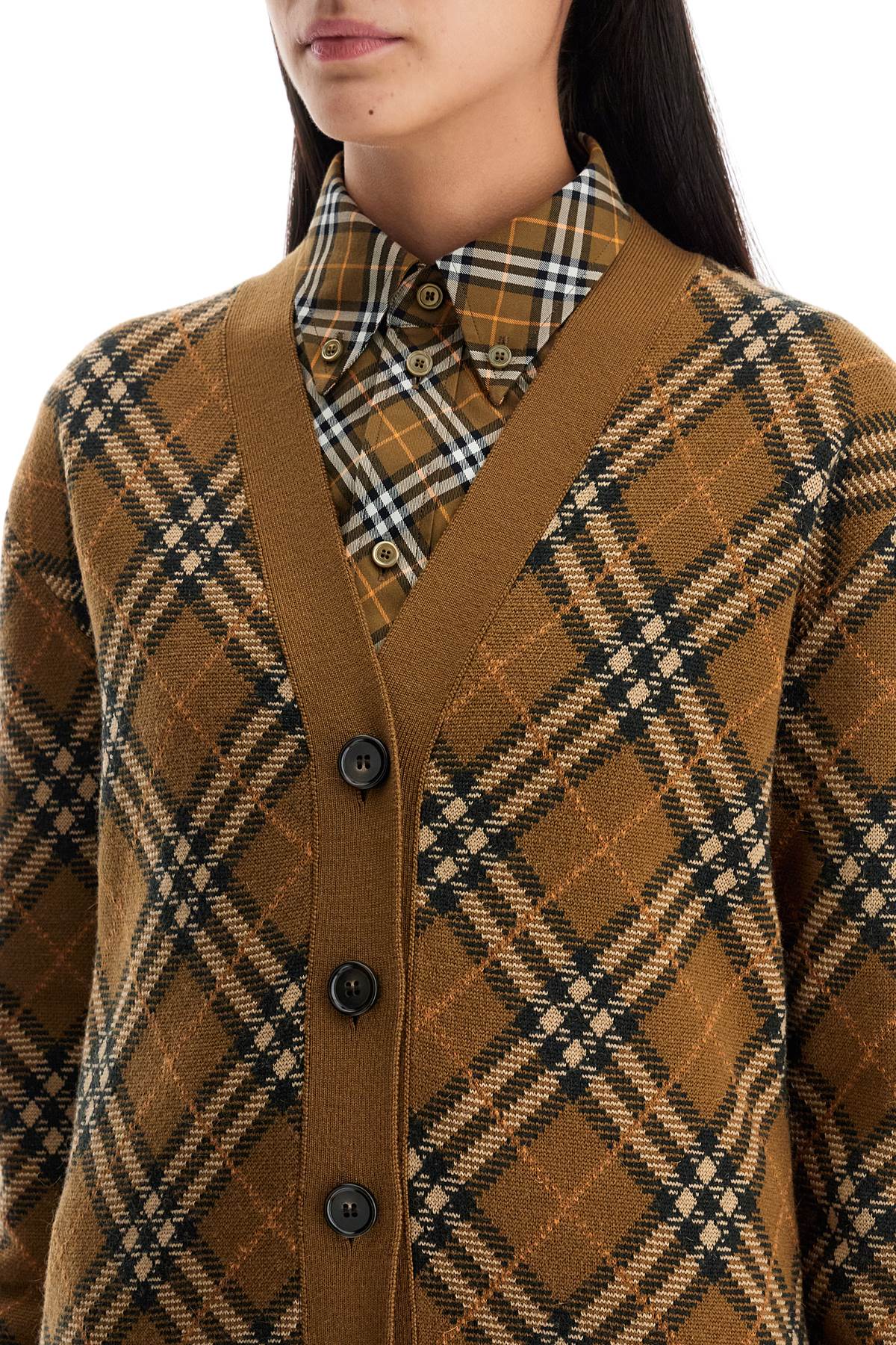 Burberry ered wool and mohair cardigan sweater Knitwear Burberry