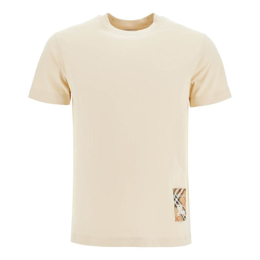 Burberry ered slim t-shirt with label and check