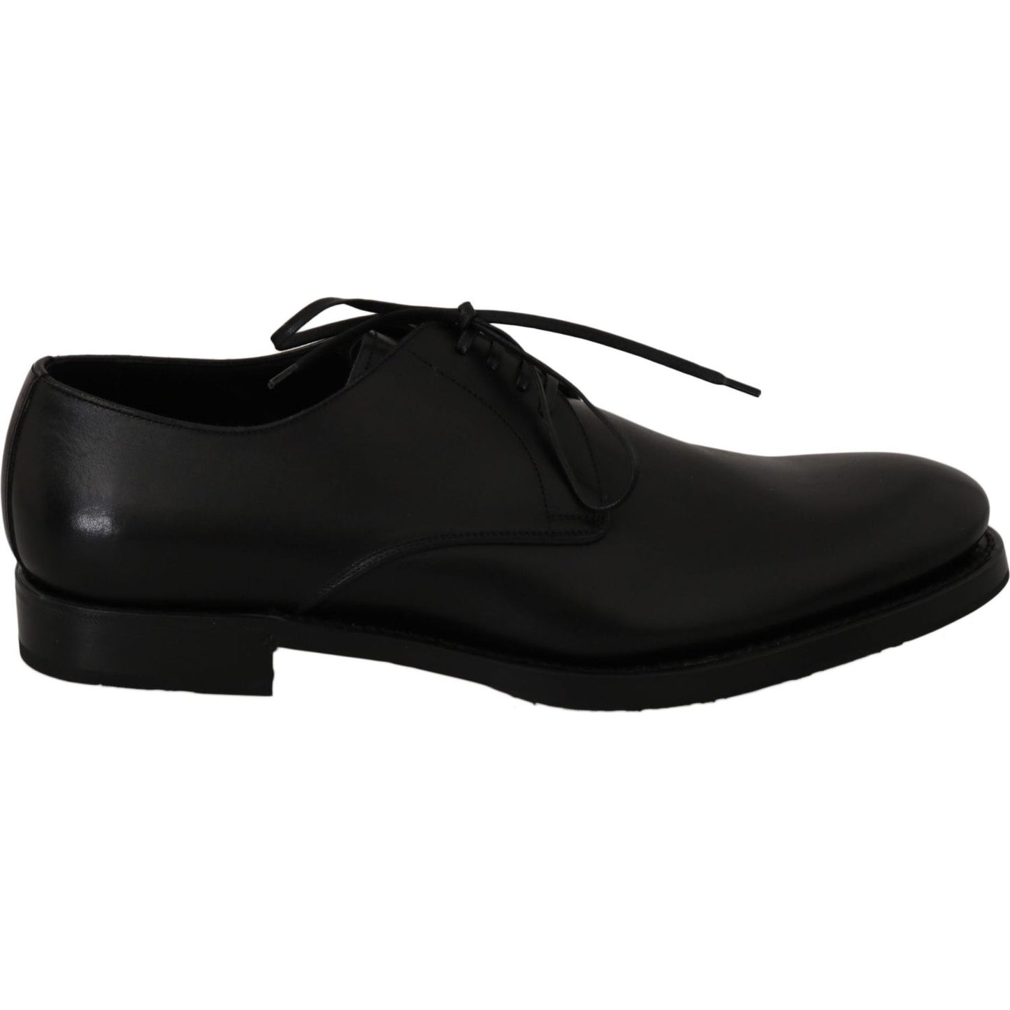 Dolce & Gabbana Elegant Black Leather Derby Dress Shoes Dress Shoes Dolce & Gabbana