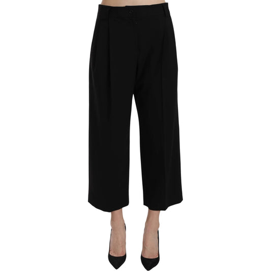 Dolce & Gabbana Elegant Black Cotton Trousers Jeans & Pants Dolce & Gabbana