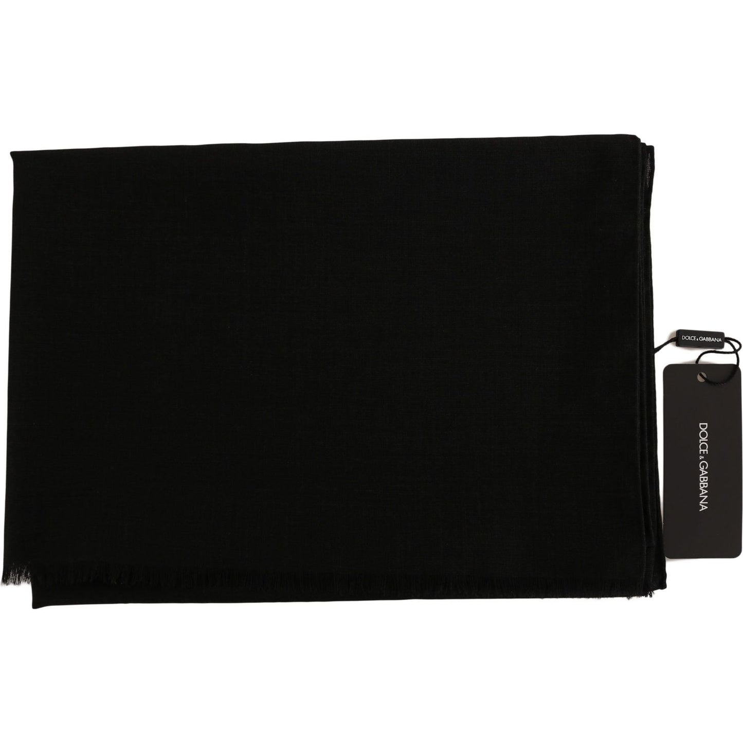 Dolce & Gabbana Elegant Black Wool Blend Scarf Dolce & Gabbana