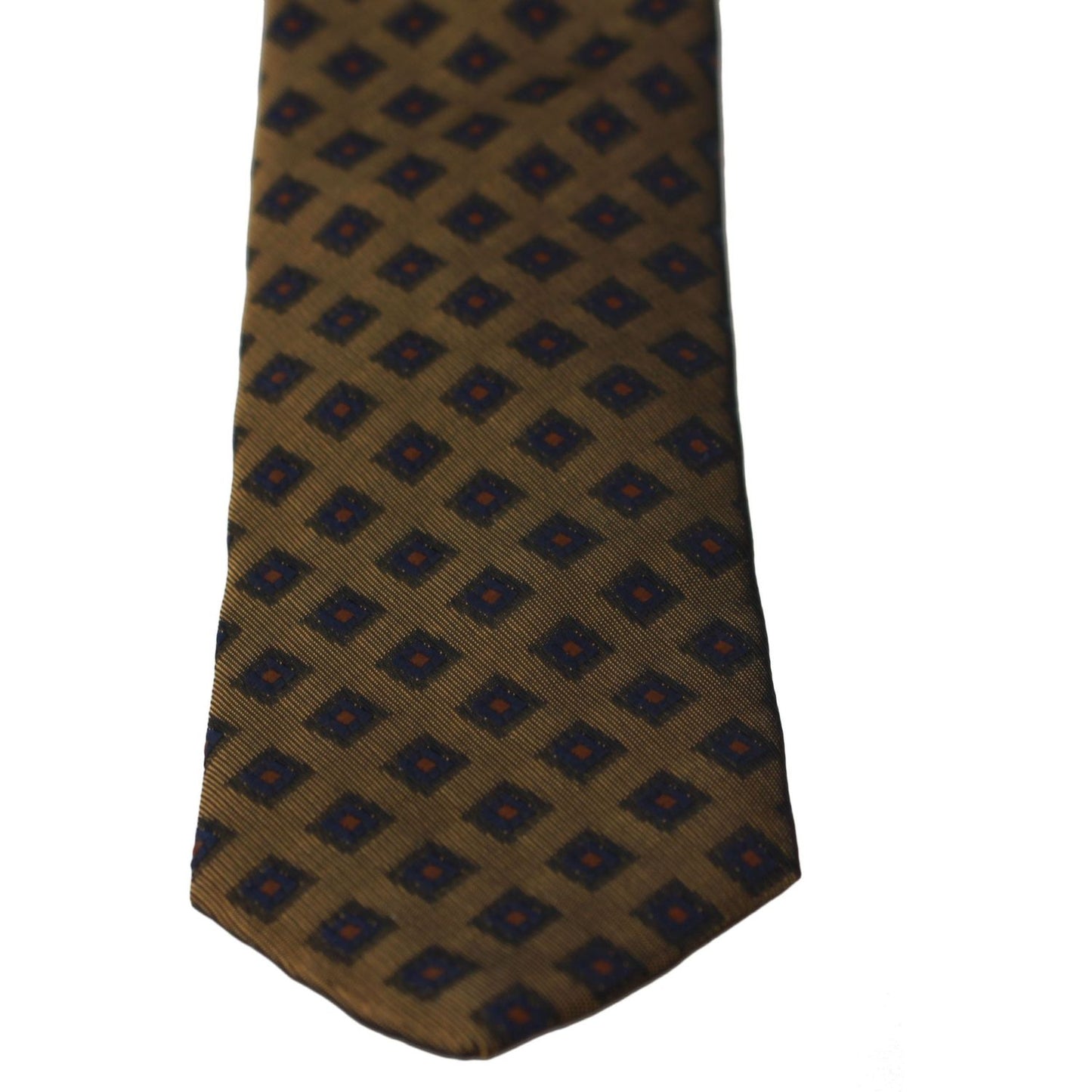 Dolce & Gabbana Elegant Brown Patterned Silk Blend Necktie Necktie Dolce & Gabbana