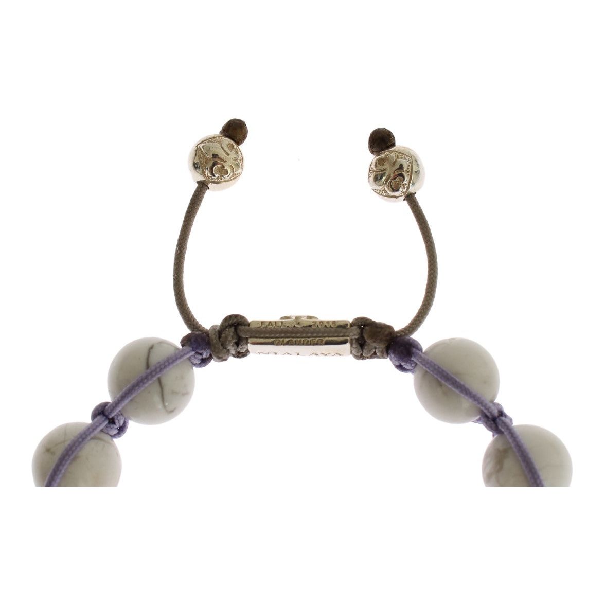 Nialaya Elegant Silver Purple CZ & Howlite Bracelet Bracelet Nialaya