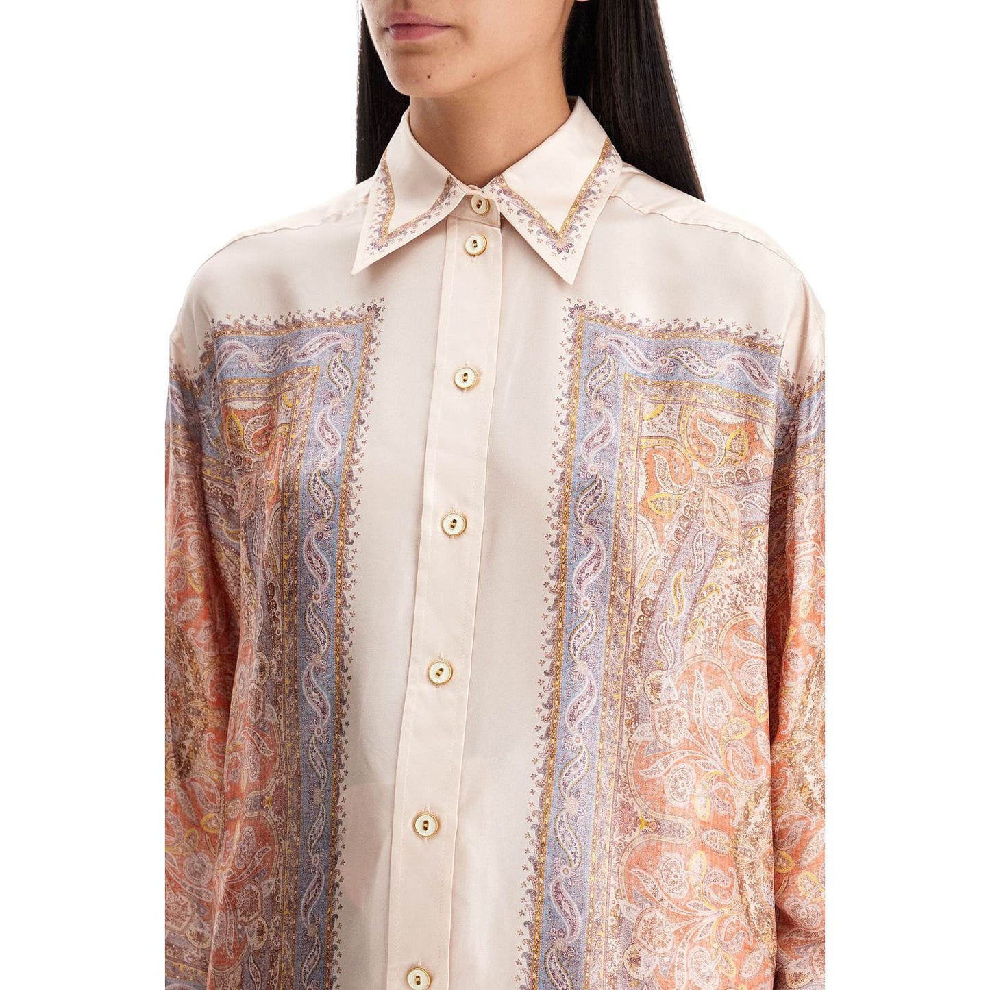 Zimmermann silk blouse illustration design Topwear Zimmermann