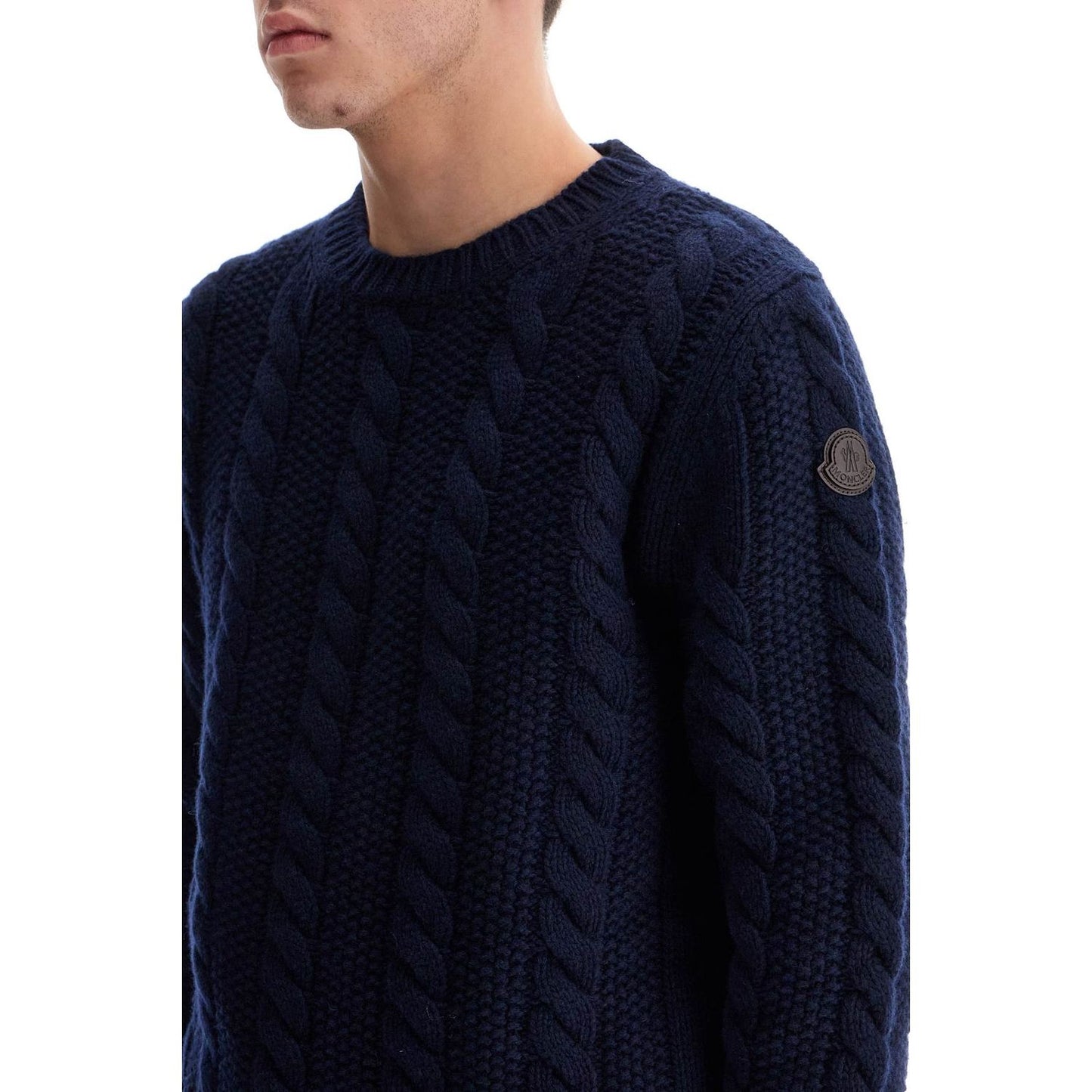 Moncler wool and cashmere cable knit pullover Knitwear Moncler