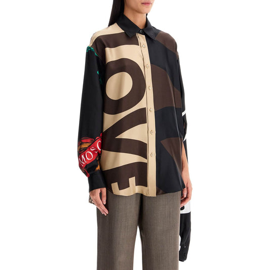 Moschino silk patchwork shirt Topwear Moschino