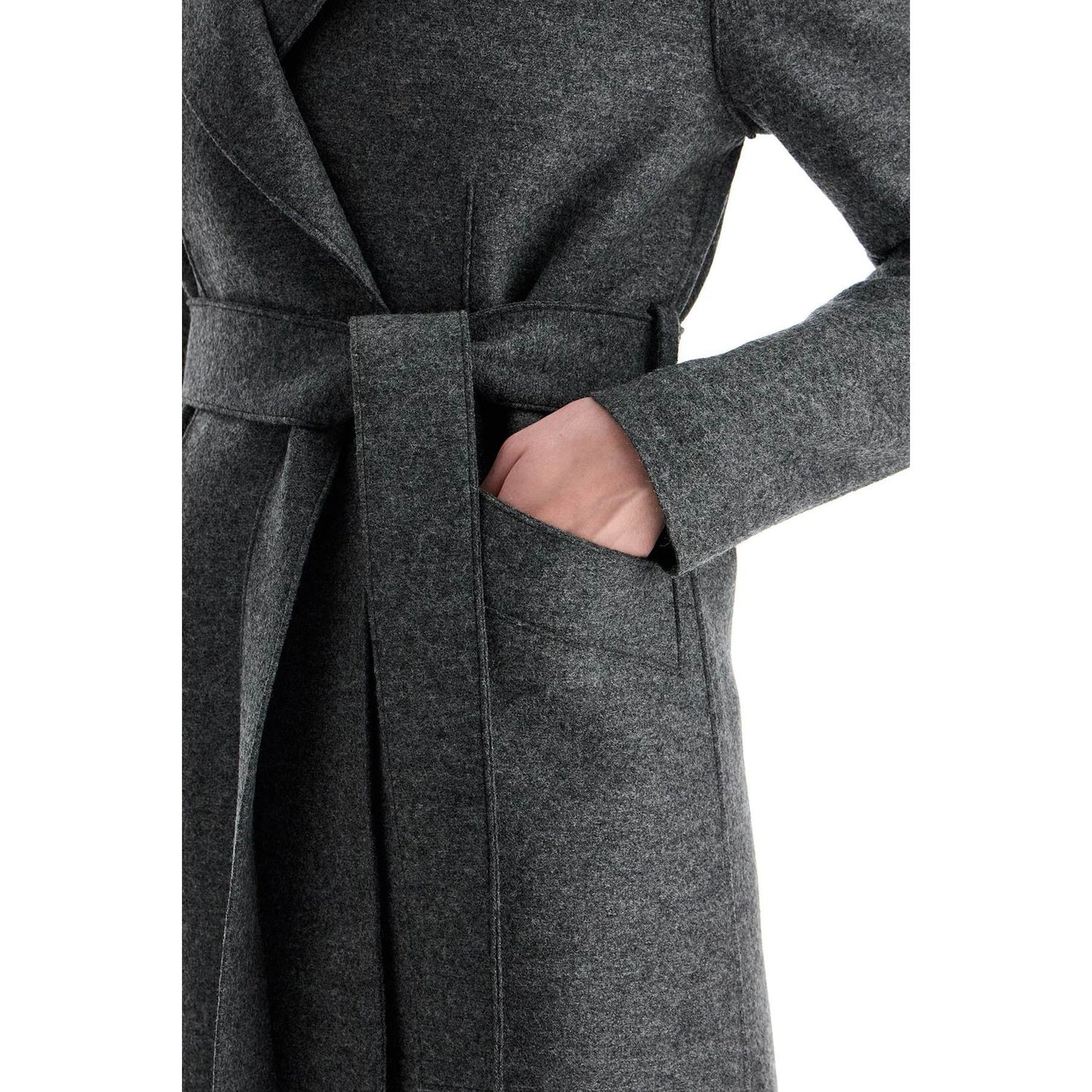 Harris Wharf London long coat in pressed wool Jackets Harris Wharf London