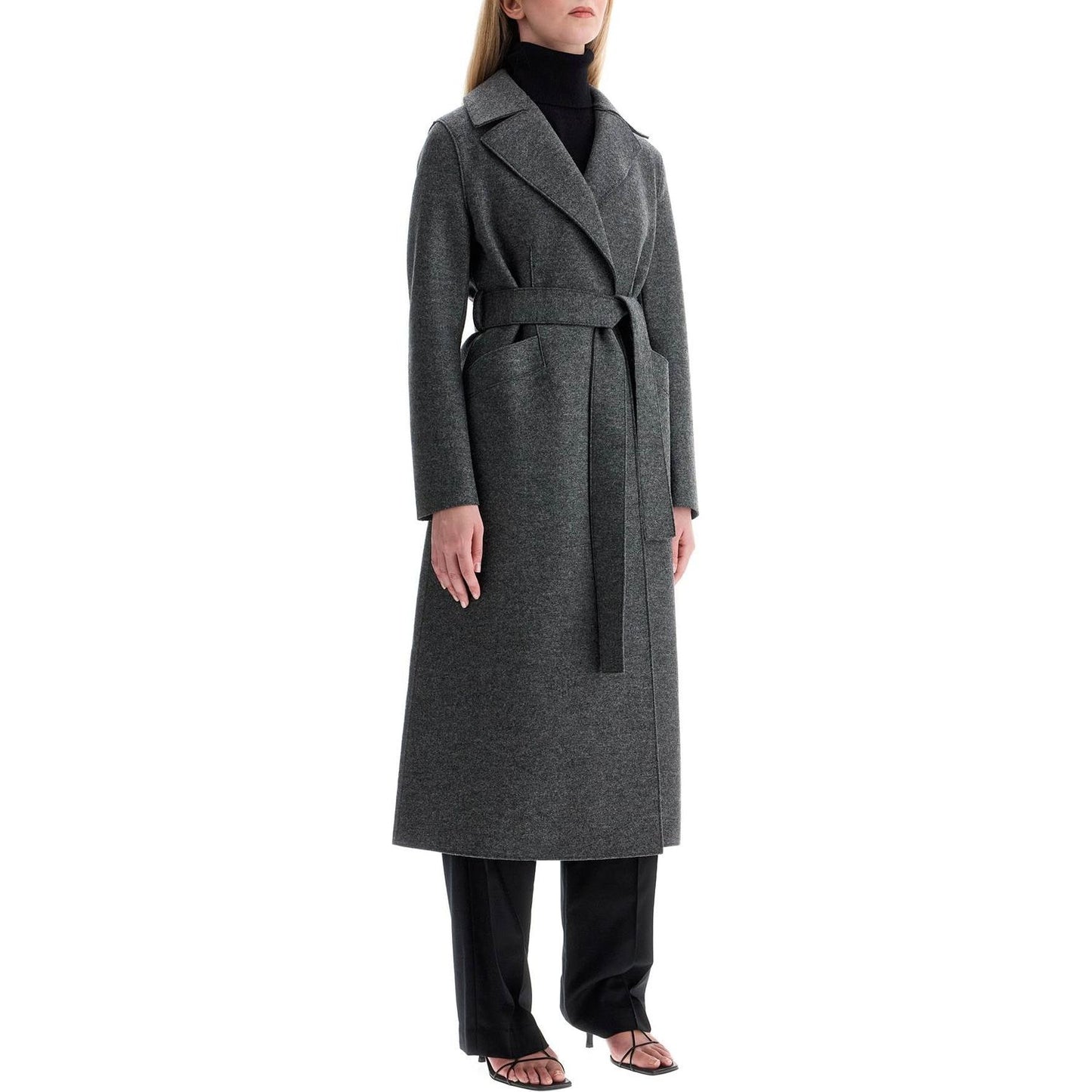 Harris Wharf London long coat in pressed wool Jackets Harris Wharf London