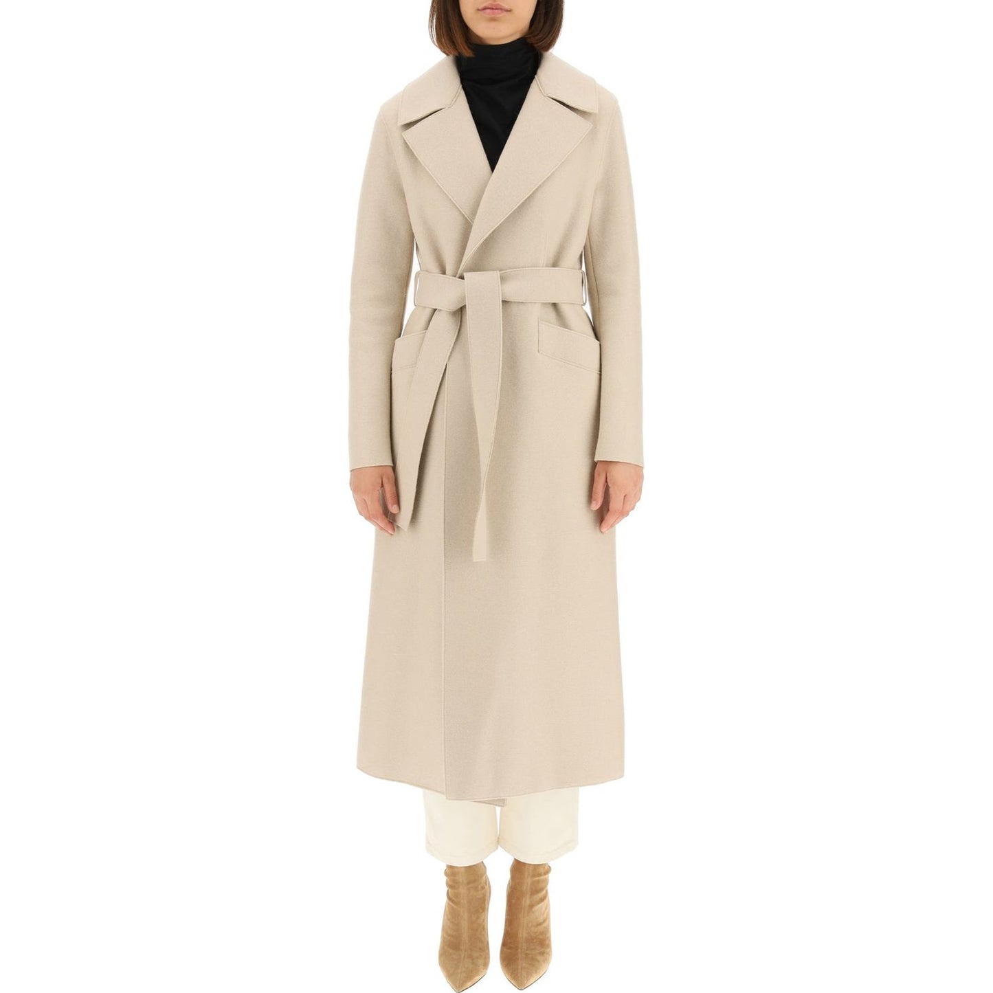 Harris Wharf London long coat in pressed wool Jackets Harris Wharf London