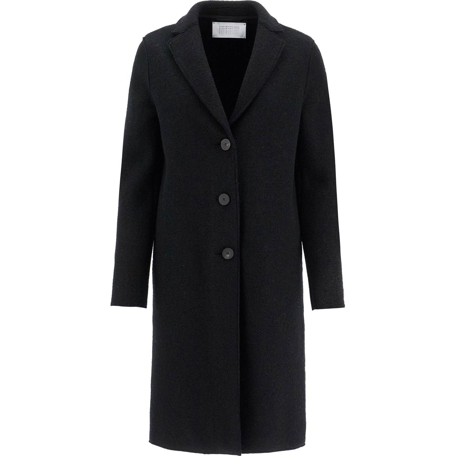 Harris Wharf London single-breasted wool coat in boiled