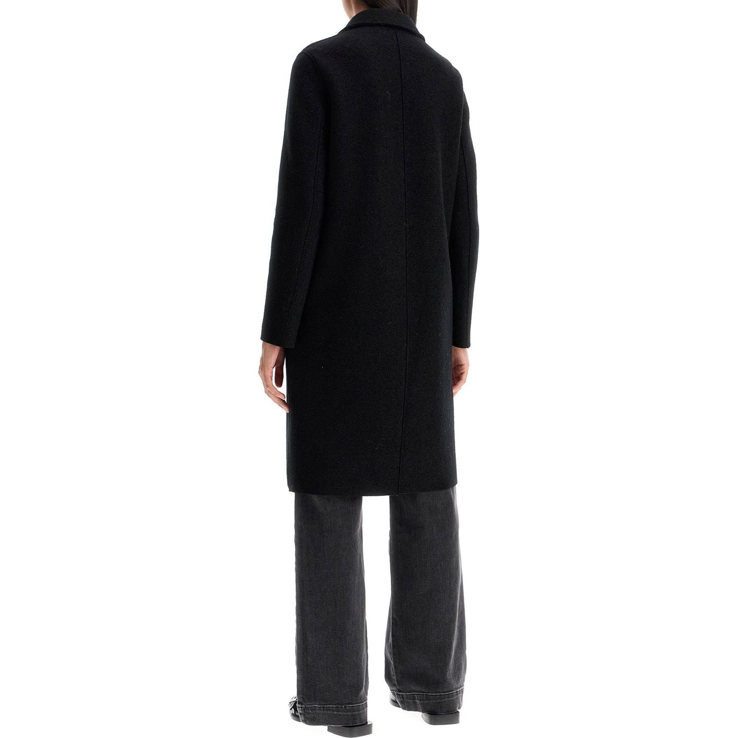 Harris Wharf London single-breasted wool coat in boiled