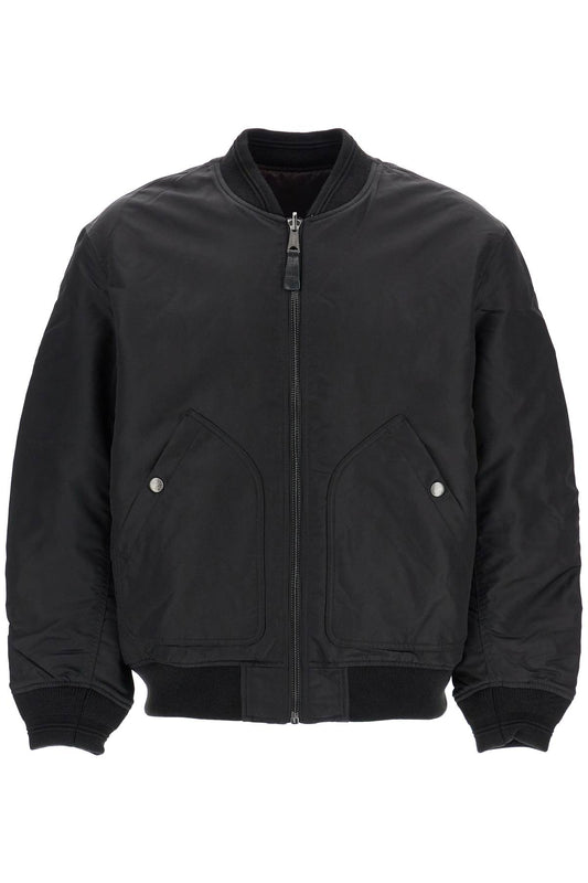 Diesel classic black nylon bomber jacket with zip and side pockets Jackets Diesel