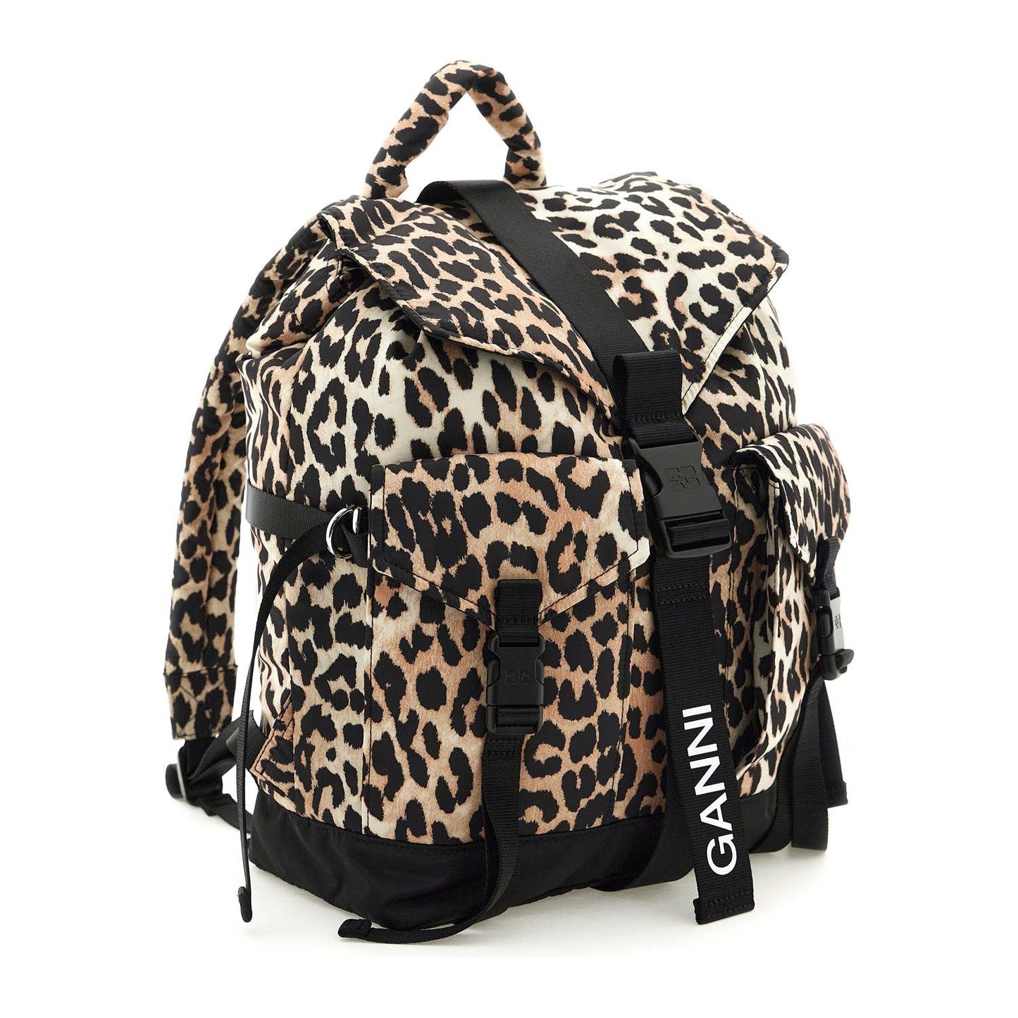 Ganni animal print nylon backpack Shopper Ganni