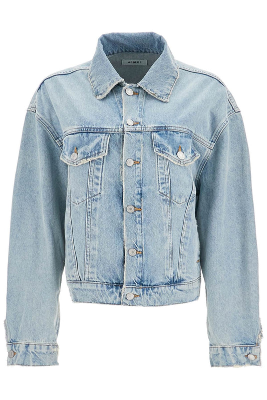 Agolde denim dalton balloon jacket with