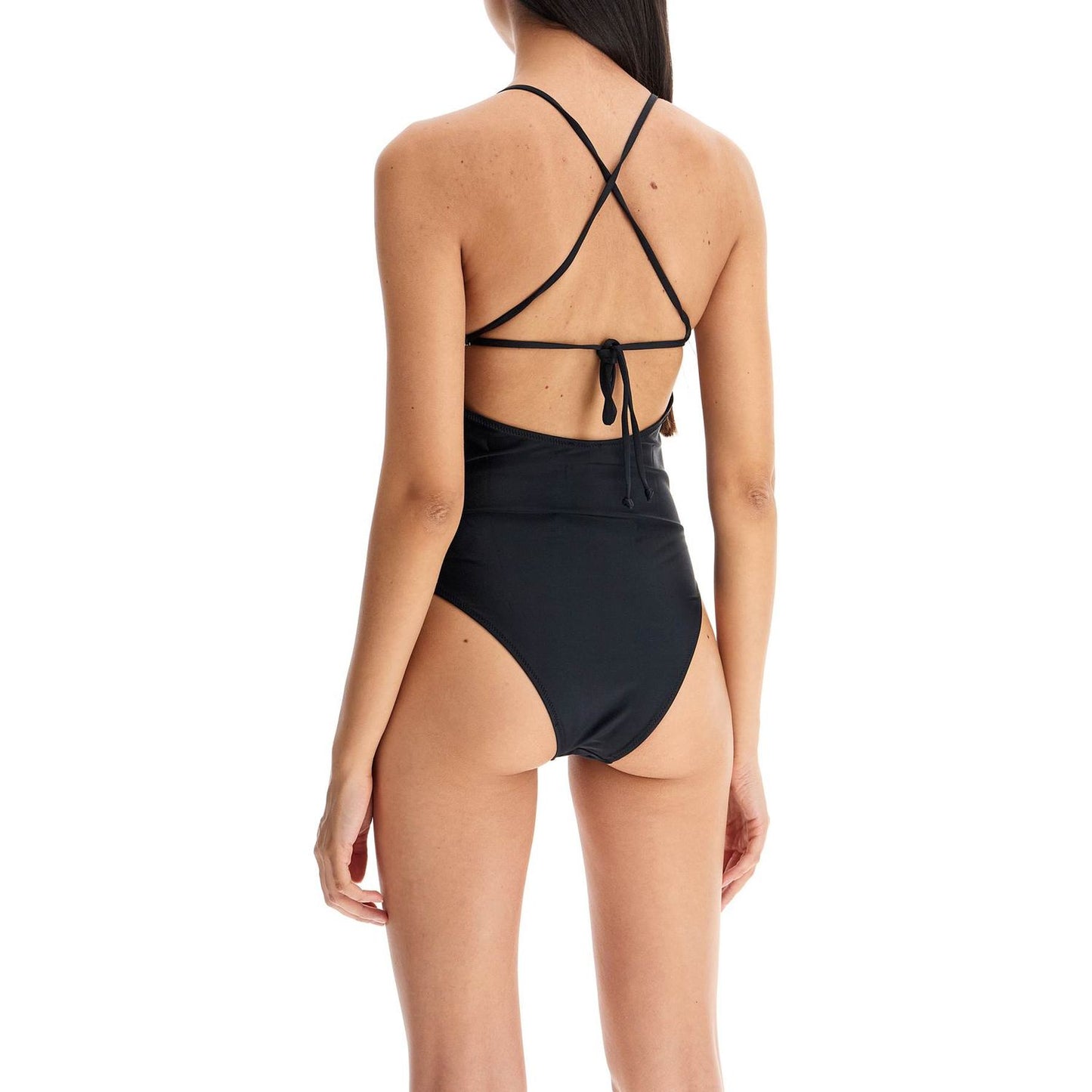 Ganni one-piece swimsuit with logo