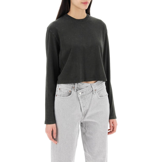 Agolde "cropped long-sleeved mason t