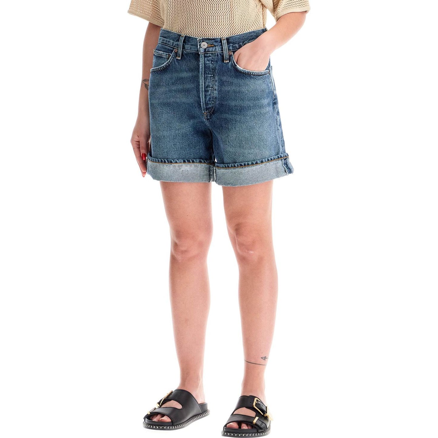 Agolde women's denim shorts for Short trousers Agolde