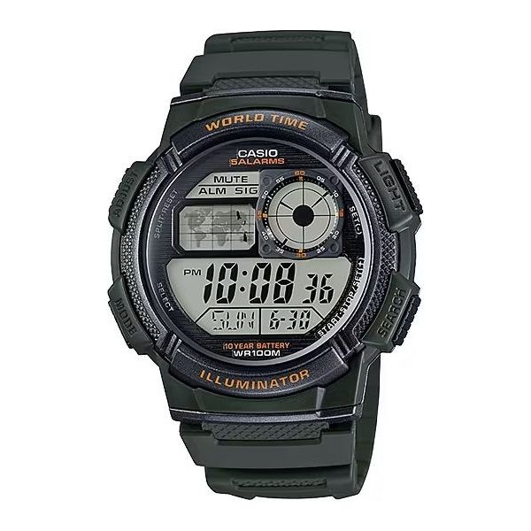 CASIO Mod. WORLD TIME ILLUMINATOR - 5 Alarms, 10 Year battery WATCHES CASIO