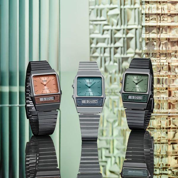 CASIO VINTAGE Mod. EDGY COLLECTION ACQUA GREEN-4