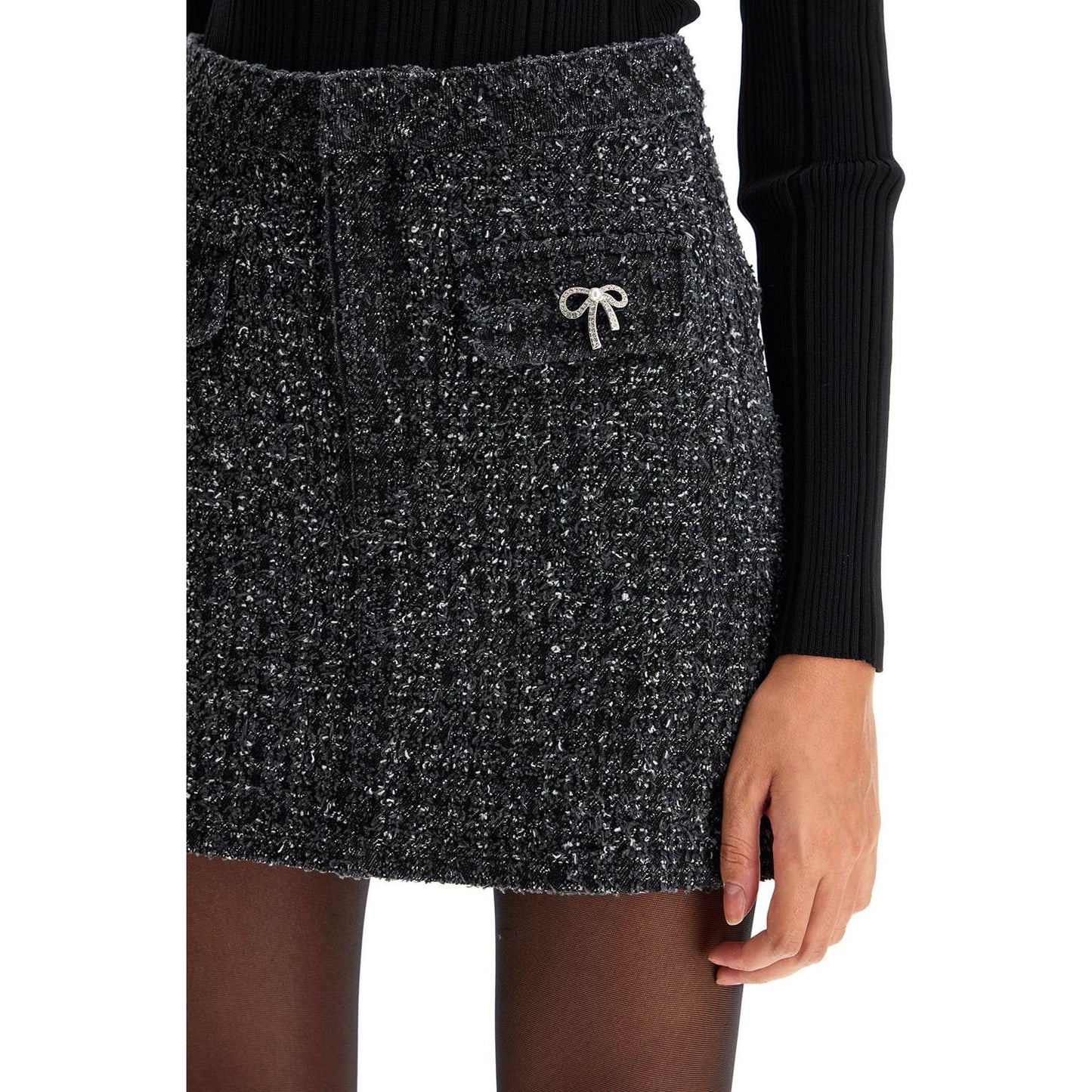 Self Portrait textured denim mini skirt Skirts Self Portrait