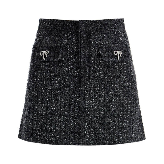 Self Portrait textured denim mini skirt Skirts Self Portrait