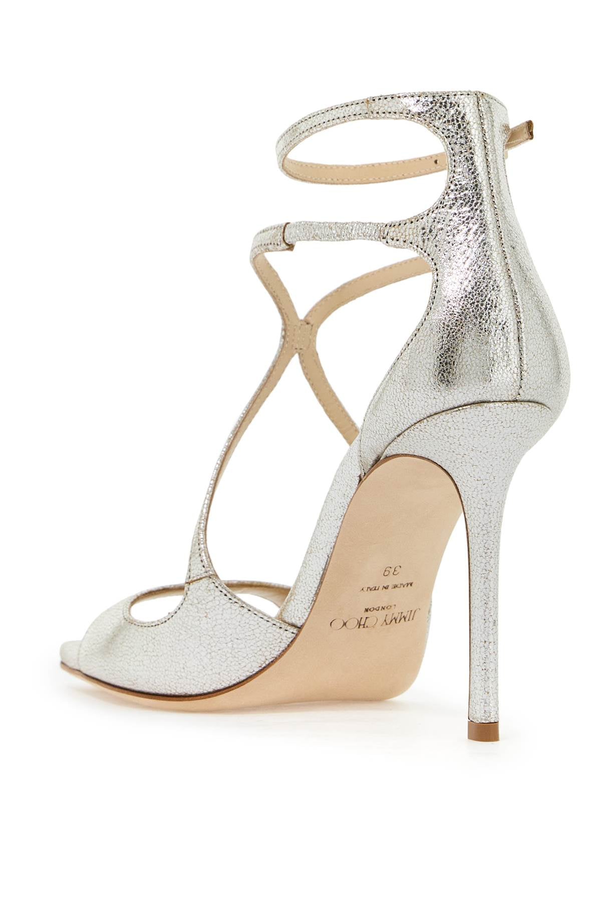 Jimmy Choo "95 azia laminate leather sandals