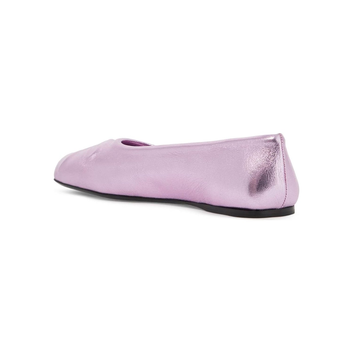 Marni "metallic leather little bow baller Flat Shoes Marni