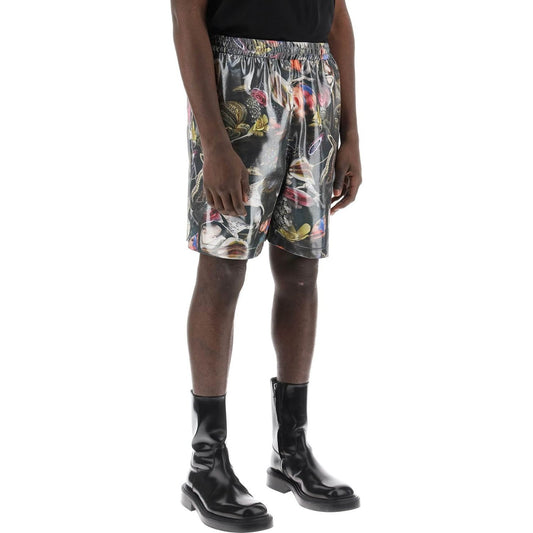 Acne Studios printed shorts laminated technical twill Short trousers Acne Studios