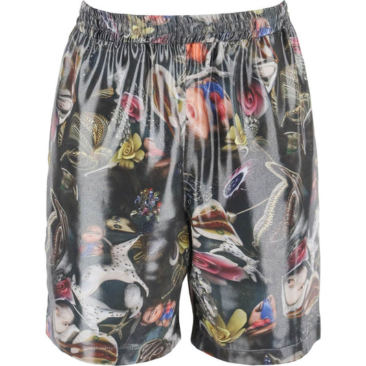 Acne Studios printed shorts laminated technical twill Short trousers Acne Studios