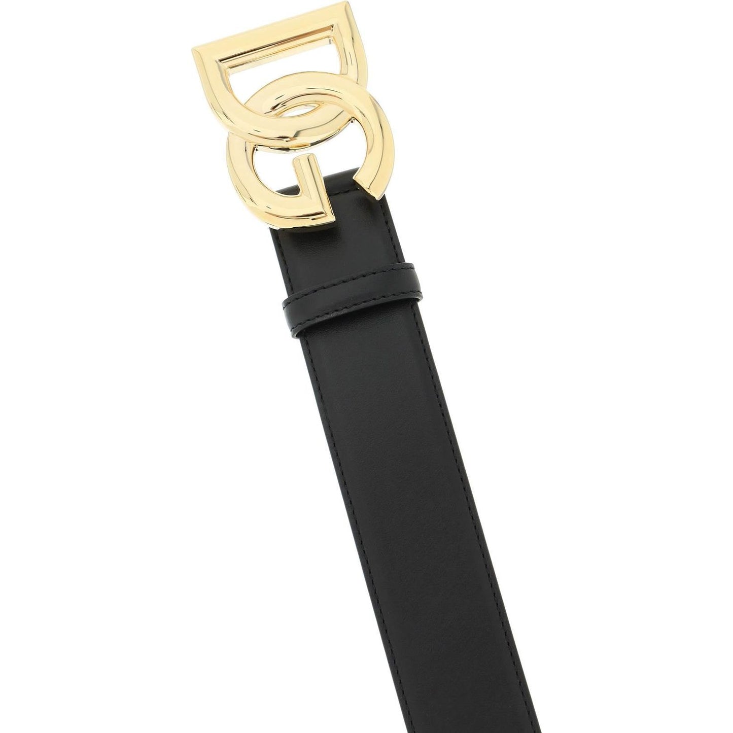 Dolce & Gabbana leather belt with logo buckle Belts Dolce & Gabbana