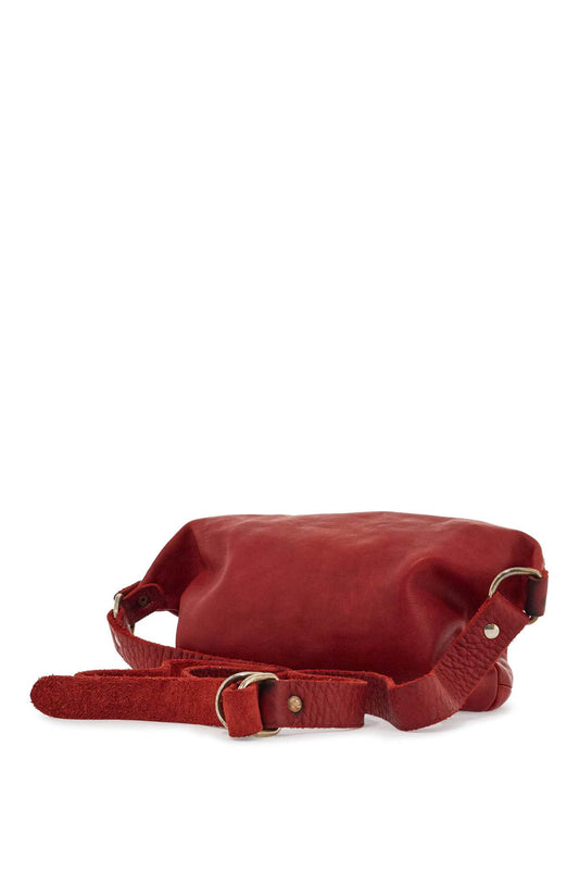 Guidi medium red horse leather fanny pack with adjustable shoulder strap Belt bags Guidi