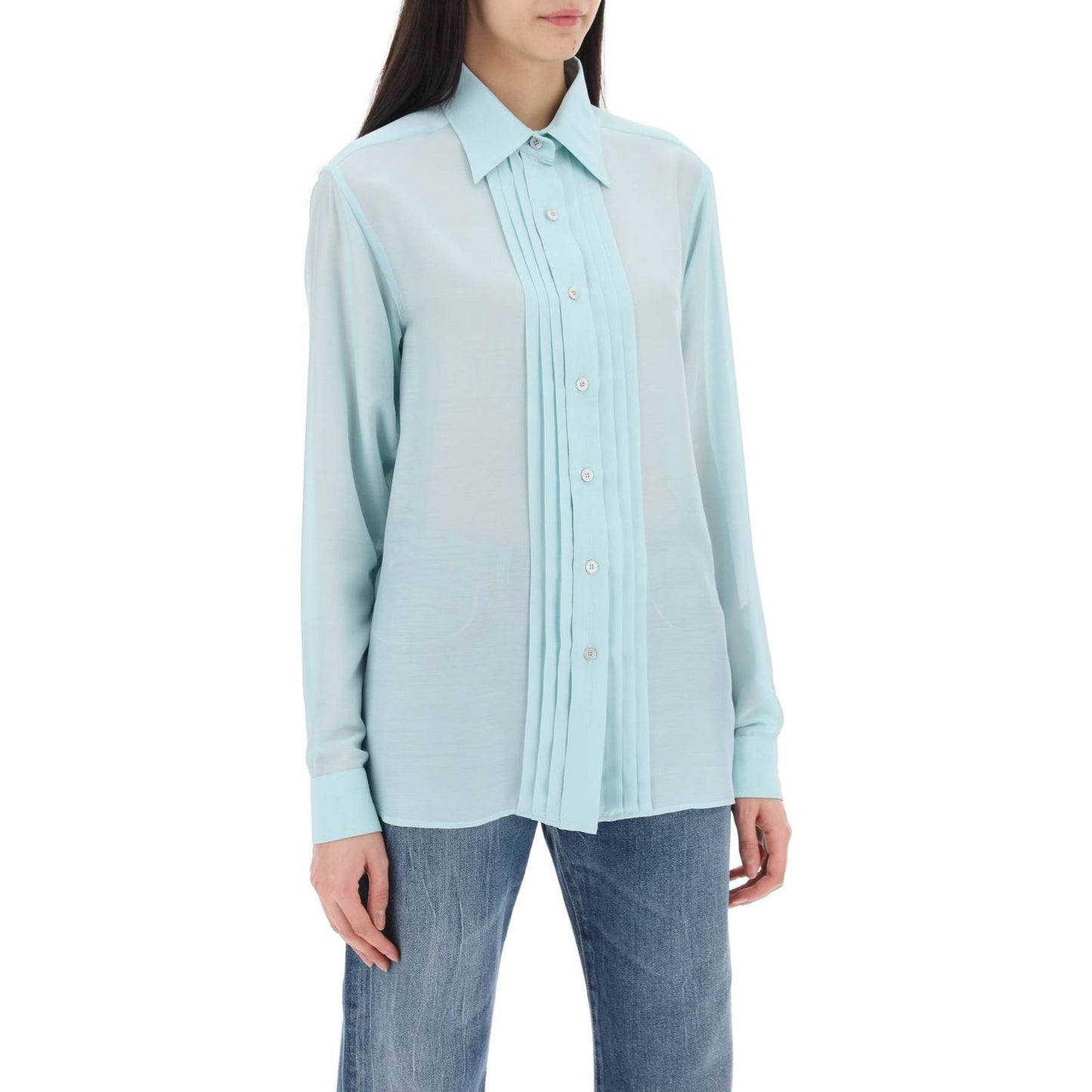 Tom Ford silk shirt with plastron