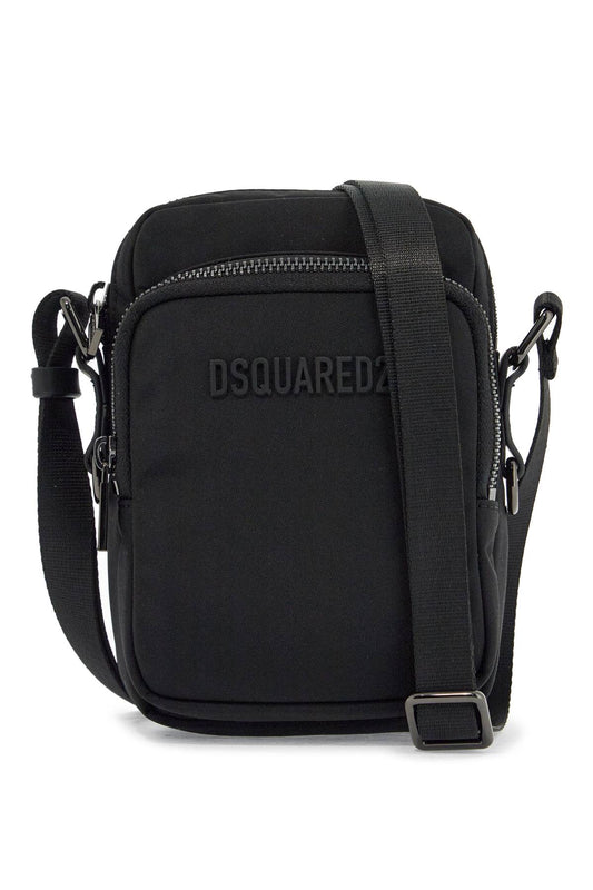 Dsquared2 black minimalist crossbody bag in polyamide Handbag Dsquared2