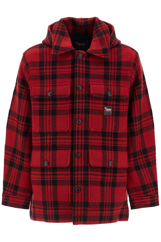 Woolrich plaid cruiser hooded jacket Vests Woolrich