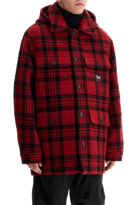 Woolrich plaid cruiser hooded jacket Vests Woolrich