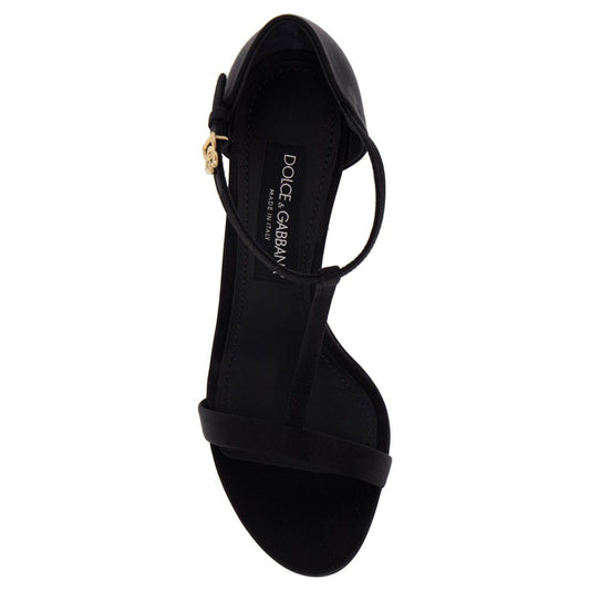 Dolce & Gabbana satin t-bar sandals in