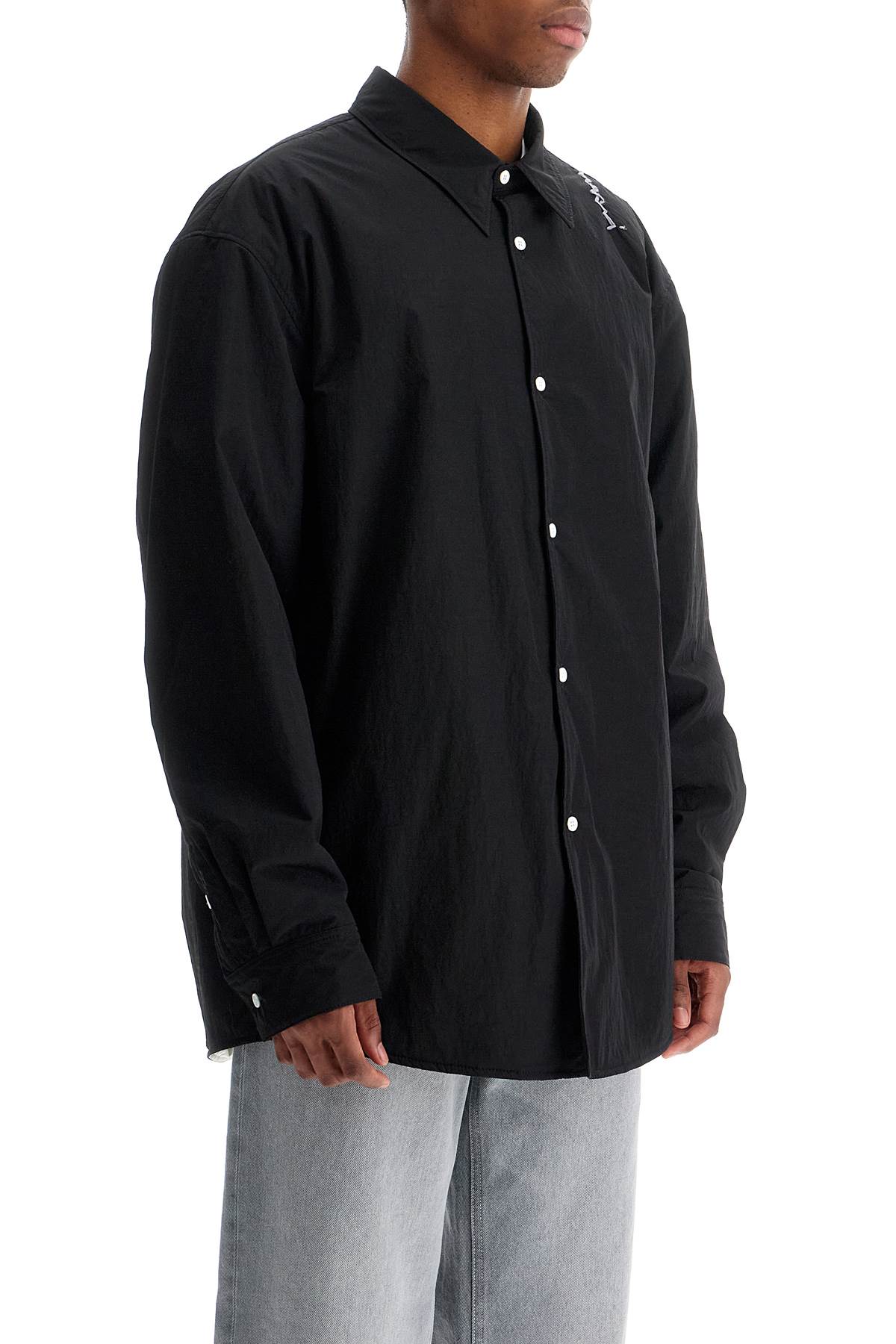 Marni Marni padded overshirt with embroidered logo