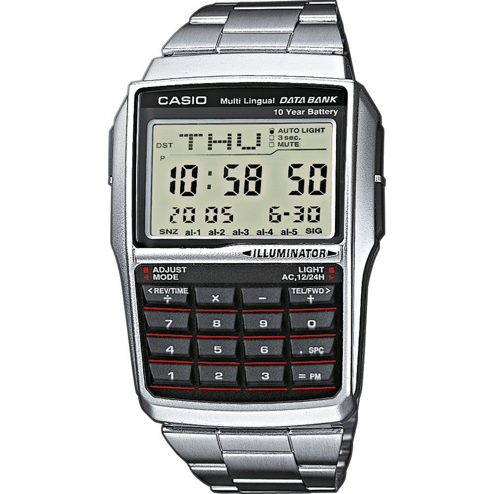 CASIO DATABANK CALCULATOR STEEL WATCHES CASIO