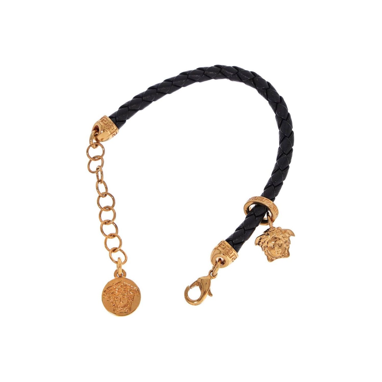 Versace "leather bracelet with medusa charm Jewellery Versace