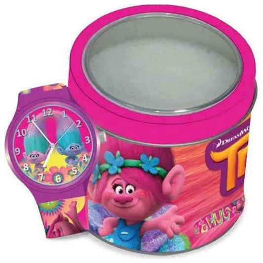 WALT DISNEY KID WATCH Mod. TROLLS - Tin Box WATCHES DISNEY