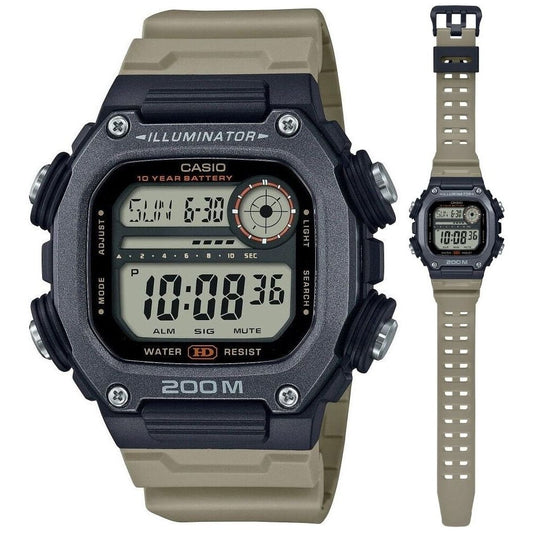 CASIO ILLUMINATOR DIVER 200m, 10 Years Battery - XL Strap WATCHES CASIO