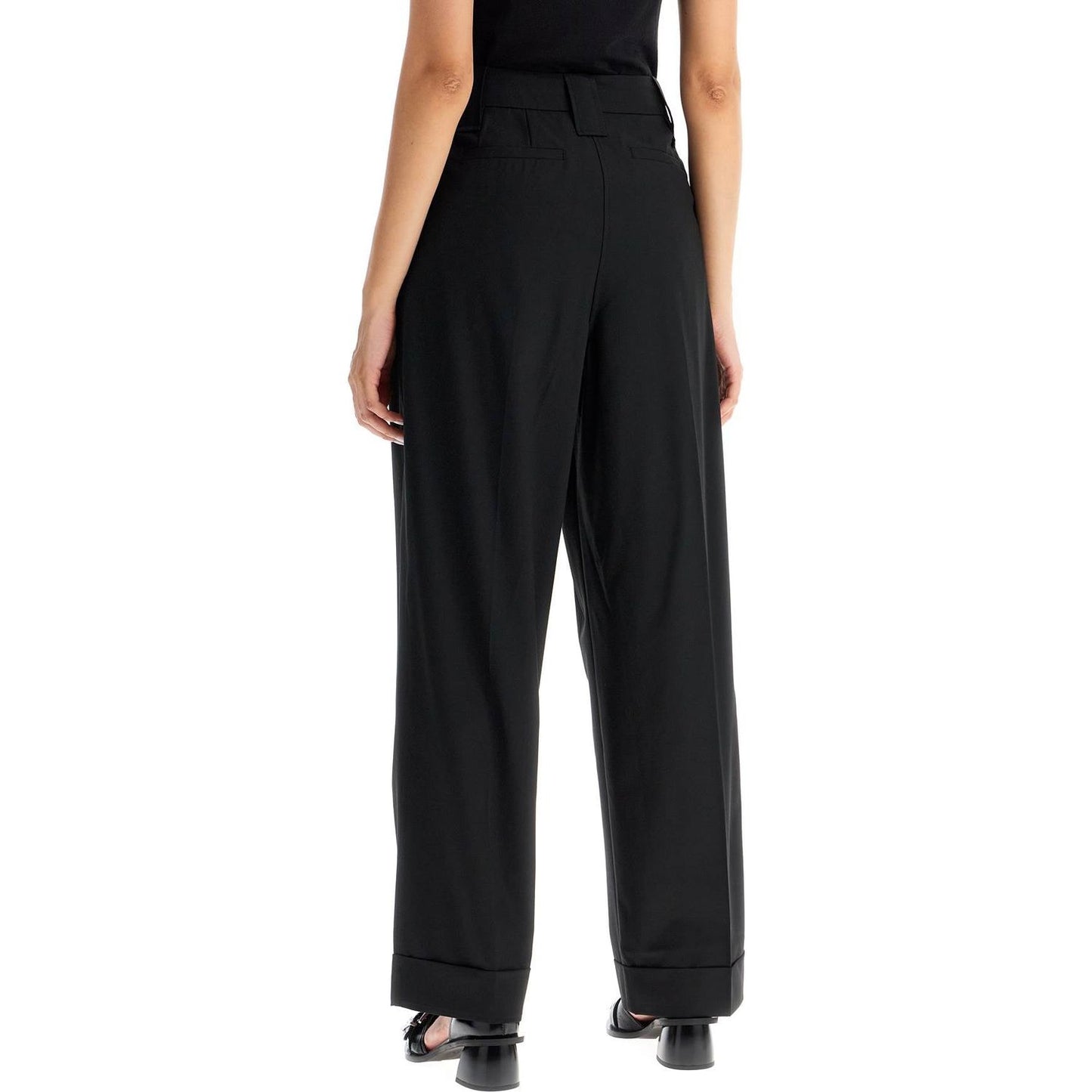 Ganni double pleat fluid trousers Trousers Ganni