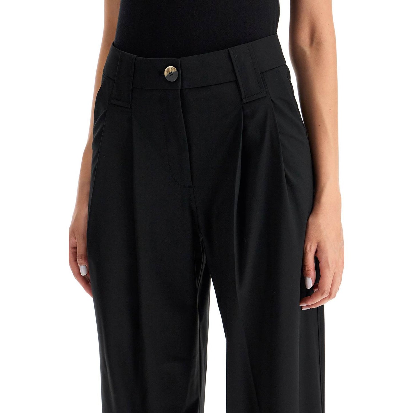 Ganni double pleat fluid trousers Trousers Ganni