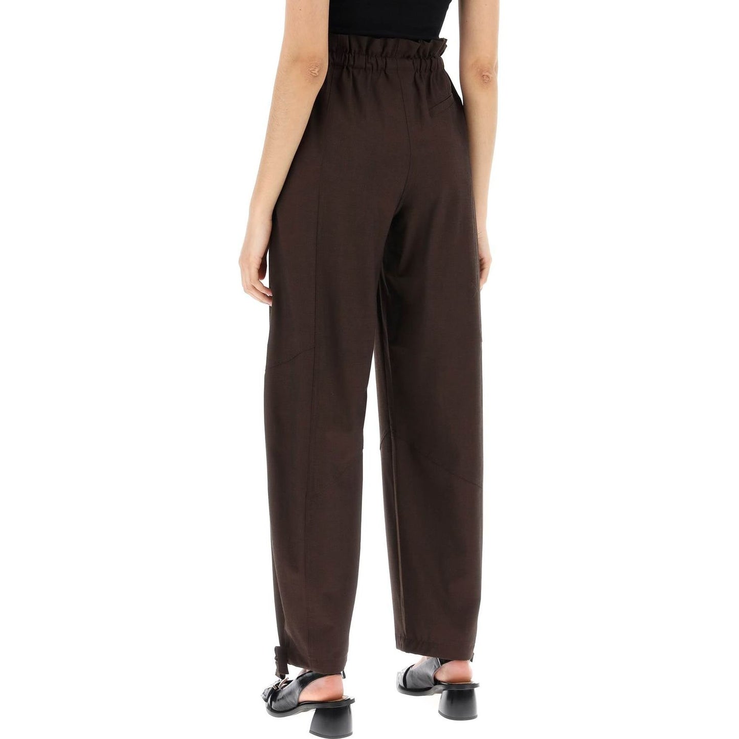 Ganni drapey pants in lenz Trousers Ganni