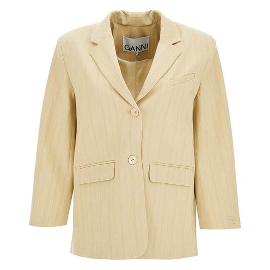 Ganni striped boxy blazer Jackets Ganni