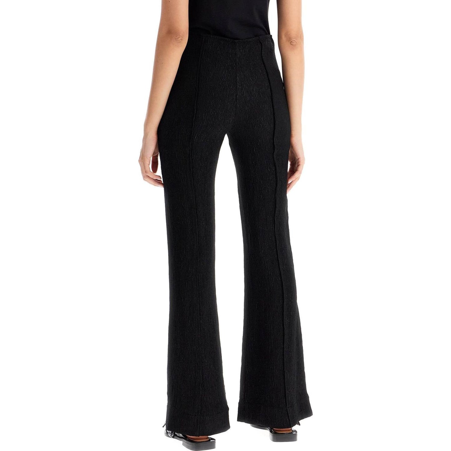 Ganni flared viscose trousers for Trousers Ganni