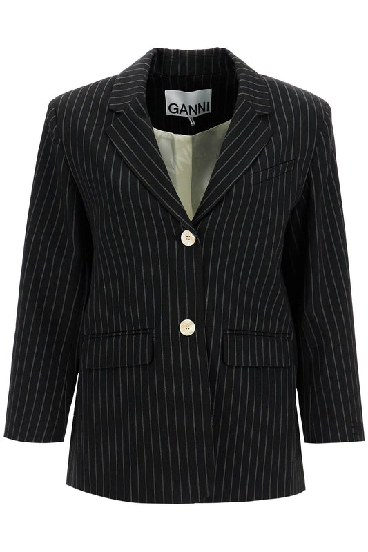 Ganni striped boxy blazer Jackets Ganni