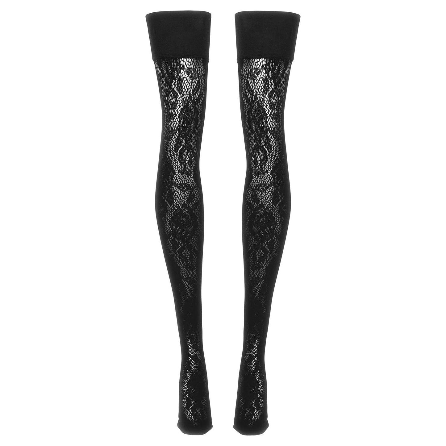 Alessandra Rich lace thigh-high stockings with Beachwear & underwear Alessandra Rich