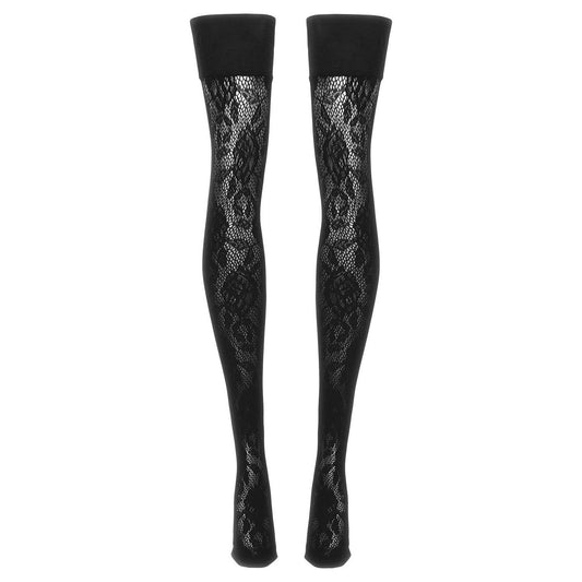 Alessandra Rich lace thigh-high stockings with Beachwear & underwear Alessandra Rich