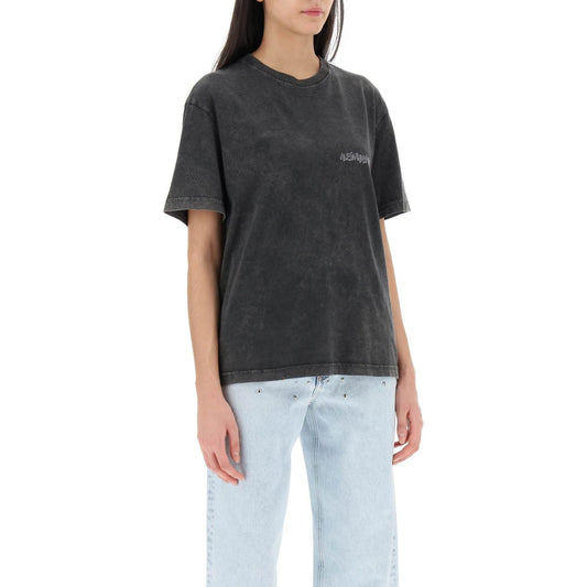 Alessandra Rich oversized t-shirt with print and rhinestones Topwear Alessandra Rich